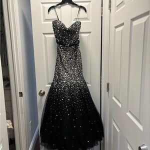 Black Sequin Mermaid Prom Dress
